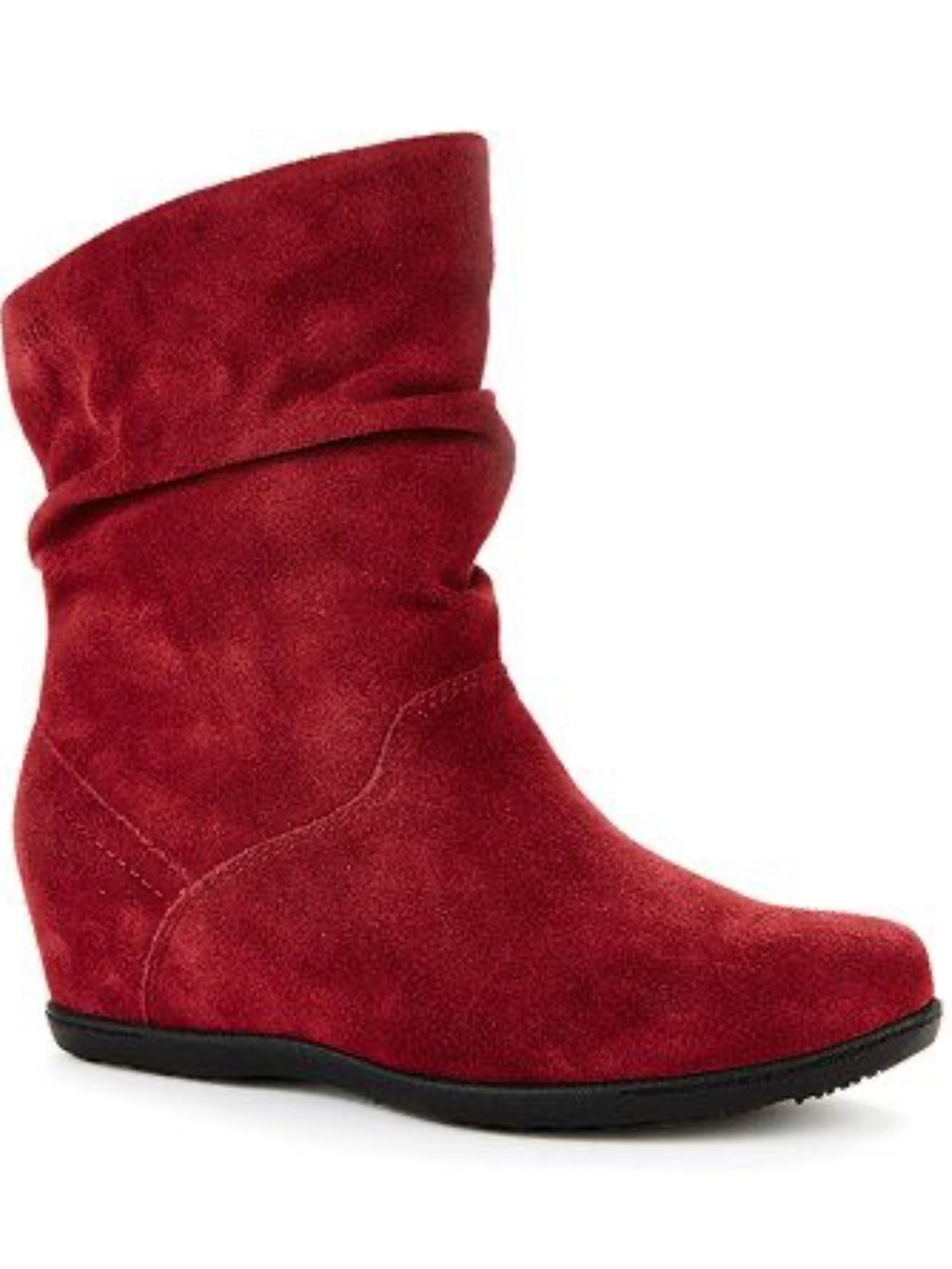 Cougar Suede Figi 2 Wedge Boots, Genuine Leather, Red, Size 6
